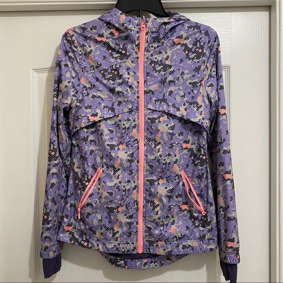 Purple print Ivivva (Lululemon) jacket size 14 - Picture 1 of 4